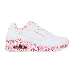 Pantofi sport de piele ecologica Loving Love - Rosu/Alb/Roz, Skechers Pantofi sport de piele ecologica Loving Love - Rosu/Alb/Roz, Skechers