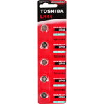 Set 5 baterii alcaline Toshiba, tip AG13/LR44, Toshiba