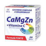 Ca Mg Zn + vitamina C forte 20 plicuri, Zdrovit