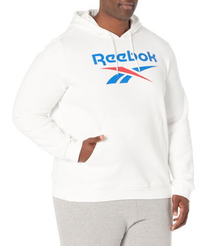 Imbracaminte Barbati Reebok Identity Big Stacked Logo Hoodie White, Reebok