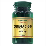 Omega 3 6 9 ulei de in 1000 mg Cosmopharm Premium (Ambalaj: 60 capsule, Concentratie: 1000 mg), COSMO PHARM