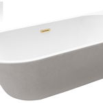 Cada baie rectangulara Besco Vica Slim+ 170x80cm  acril  ventil auriu, Besco