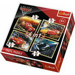 Trefl - Puzzle personaje Pregatiti de cursa Cars 3 , Puzzle Copii ,  4 in 1, piese 207, Multicolor