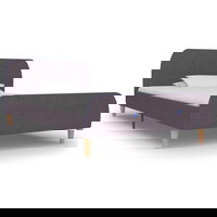 Cadru de pat vidaXL, gri taupe, 90 x 200 cm, material textil, 19.25 kg 280936