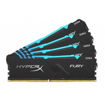Memorie Kingston HyperX Fury RGB 32GB DDR4 2666MHz CL16 Quad Channel Kit