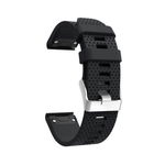 Curea 20mm Garmin Fenix 5s/5s Plus/6s/6s Pro silicon negru prindere tip QuickFit, Smart Protection