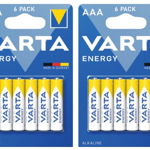 12 Baterii Alcaline Varta AAA 1,5V , GAVE