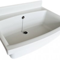  Chiuveta Pyramis CHAMBER MAXI ALB, 1 cuva, din polipropilena, cu montare pe perete, 70 x 50 cm, alb mat