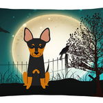 Caroline`s Treasures Halloween înfricoșător engleză jucărie Terrier Canvas Fabric pernă decorativă Multicolore 12H x16W, 