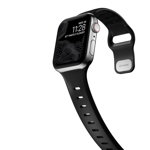 Curea rezistenta la apa NOMAD Sport Slim Strap compatibila cu Apple Watch 4/5/6/7/8/SE/Ultra 42/44/45/49mm, M/L, Negru, NOMAD