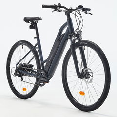 Bicicletă polivalentă electrică Riverside 100E cadru jos albastru,