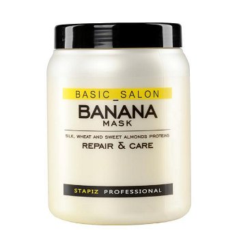 Masca par cu proteine din grau si Basic Salon Banane - regeneratoare, 1000ml