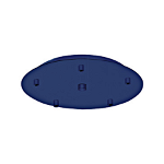 Canopy 5-fold, surface mounted gentian blue (RAL 5010), Schrack