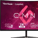 Monitor LED ViewSonic Gaming VX3218C-2K Curbat 31.5 inch QHD VA 1 ms 165 Hz HDR FreeSync Premium, Viewsonic