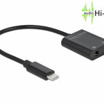 Multiplicator/splitter audio USB-C la 2 x jack stereo 3.5mm DAC T-M, Delock 66563, Delock