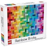 Puzzle cu 1000 de piese Lego Rainbow Bricks Ridleys, Lex Grup