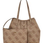 Guess, Geanta shopper cu etui interior cu fermoar Vikky, Maro camel