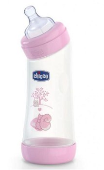 Biberon Chicco WellBeing PP in unghi girl 250ml t.s. flux normal 0+luni 0BPA, CHICCO