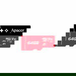 Card microSDXC UHS-I U3 V30 A1 Gaming Apacer 64GB R100 AP64GMCSX10U7-RAGC, Apacer