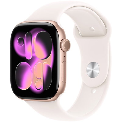 Apple Watch 11 GPS 42 mm Rose Gold Aluminium Case Light Blush Sport Band - S/M