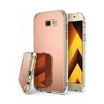 Husa Samsung Galaxy A5 2017 Ringke MIRROR ROSE GOLD + BONUS folie protectie display Ringke