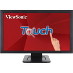 Monitor MVA LED ViewSonic 23.6" TD2421, Full HD (1920 x 1080), VGA, DVI, HDMI, Touchscreen, Boxe (Negru)