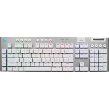 Tastatură mecanică Logitech - G915 X Lightspeed Low-Profile, fără fir , Tactile, RGB, alb