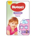 SCUTECE HUGGIES PANTS NR.4 PENTRU FETITE 36 BUC 9-14 KG, Kimberly-Clark