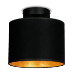 Plafoniera moderna cu 1 lumina, Sotto Luce Mika, material negru/auriu, baza neagra,1 x E27, diam. 20 cm