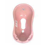 Cada baie 84 cm cu dop de scurgere si baza antialunecare, Lorelli, Bear Dark Pink, Lorelli