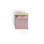 Cuvertură roz din bumbac pentru pat dublu 220x240 cm Pique – Mijolnir, Mijolnir