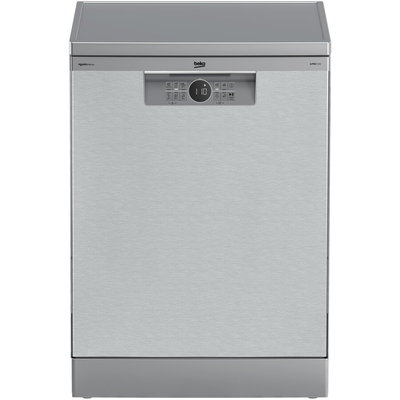 Masina de spalat vase independenta Beko BDFN36541XWP, 15 seturi, 11 programe, HomeWhiz, Clasa C, Dozator de detergent glisant, Child Lock, Pearl Inox, BEKO