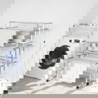 vidaXL Uscător de rufe cu roți, 89x64x129 cm, aluminiu, vidaXL