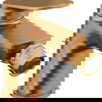 Baterie bideu Duravit Wave WA2400001004, marime S, cartus ceramic, 137 mm, set evacuare cu tija, ventil, Bronz mat, Duravit