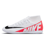 Nike, Pantofi unisex pentru fotbal de interior Superfly 9 Club, Alb, Corai, 10.5