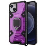 Husa Spate Upzz Techsuit Honeycomb Armor Cu Inel Metalic Compatibila Cu iPhone 13 Mov