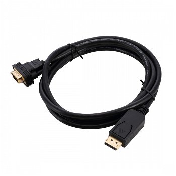 Cablu Displayport tata la VGA tata 4K 1080P 1.8m negru, Compatibil
