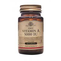 Vitamina A Dry 5000 IU, 100 tablete, Solgar
