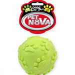 PET NOVA DOG LIFE STYLE Minge cu sunet pentru caini, galben, aroma de menta, 6cm, PET NOVA