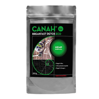 Fibre (Breakfast Detox) din seminte de canepa, Canah, bio, 300 g, ecologic, Canah
