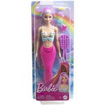 Papusa Barbie Dreamtopia - Sirena cu par mov si coada roz