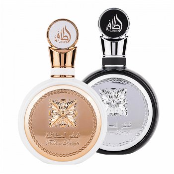 Pachet 2 parfumuri best seller, Fakhar Woman 100 ml si Fakhar Man 100 ml, Lattafa