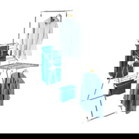 Uscator rufe pliabil cu suport umerase, cadru metalic, Profi Extra Crom, 13,5 m