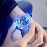 Ceas Activ LED - Jocuri de lumina 7 culori - 4 moduri flash - MyStyle Fashion Crystal Clasic watch, MyStyle
