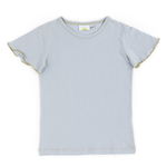 Josette, Tricou din bumbac si modal, Albastru deschis, 86-92 CM