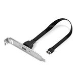 Adaptor Lindy LY-33118, USB 3.1 Gen 2 Type-C, conector intern USB 3.1 Gen 2 Male, conector extern USB 3.1 Gen 2 Type-C Female, latime banda 10Gbps, 0.45m