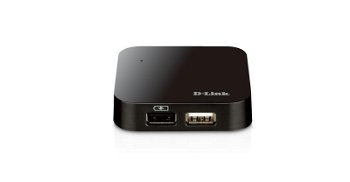Hub USB D-Link DUB-H4, 4 porturi USB 2.0, negru, D-Link