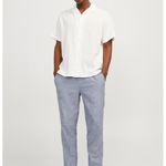 Pantaloni din amestec de in cu snur in talie, Jack  Jones