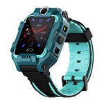 Ceas smartwatch copii techstar® y99, 1.40 inch ips, cartela sim 4g lte, tracker gps+agps+lbs+wifi, buton sos, apelare video, verde