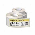 Role etichete termice autoadezive 30x15 mm, 3000 etichete rola, LabelLife